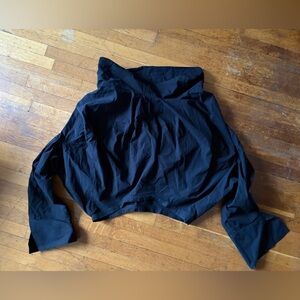 ABRA Paris Unique Lightweight Black Wide Neck Top